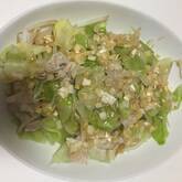 春キャベツと薄切り豚肉の中華和え