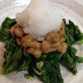 ホウレン草の納豆おろし