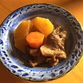 牛すじ肉と大根の甘辛煮　【大根中部+大根葉】