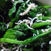 ホウレン草とジャコのお浸し