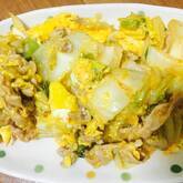 豚キムチと卵の炒め物