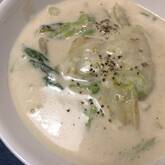 あっさりおいしい鶏むね肉と白菜のクリーム煮