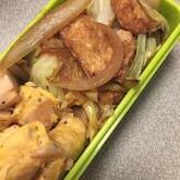 油揚げとネギの照り焼き炒め