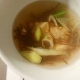くずし豆腐ともずくのスープ