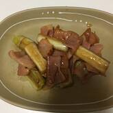 白ネギとベーコンのバターしょうゆ炒め