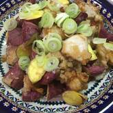 鶏肉とサツマイモのおろし和え