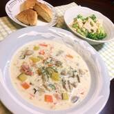 カキとサツマイモのチャウダー