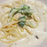 春菊のクリームパスタ