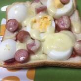 卵のピザトースト