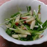 水菜とリンゴのサラダ