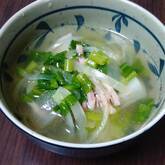 カブとベーコンのスープ