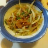 モヤシの納豆炒め