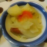 玉ネギとソーセージの煮込み