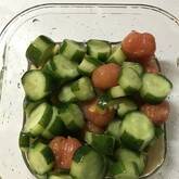 キュウリとトマトの甘酢漬け