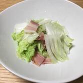 ベーコンと白菜の塩バター蒸し