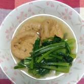 ひりょうずと青菜の炊き合わせ