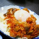ナスのジャージャー素麺