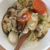 豚肉とエビの中華丼