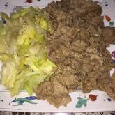 薄切り豚肉のショウガ焼き