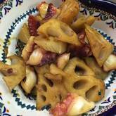 タコとレンコンのきんぴら