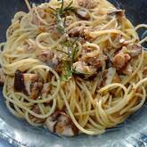 ツナとマッシュルームのパスタ