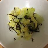 レンジキャベツ昆布和え