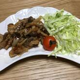 薄切り豚肉のショウガ焼き