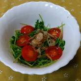 豆苗とトマトの中華和え