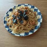 のりとキノコの和風パスタ