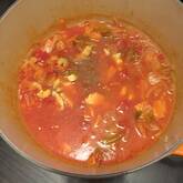 トマトと魚介のスープ