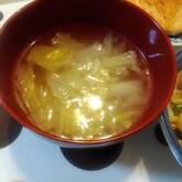 白菜のショウガスープ