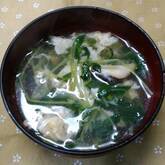 豆苗のかきたま汁