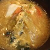 卵のキムチスープ