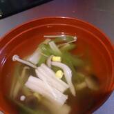 ピーマンとコーンのスープ