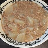 大根ステーキの肉みそがけ