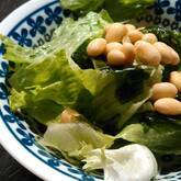 レタスとワカメの酢の物