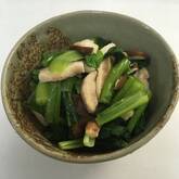 小松菜とシメジのからし和え