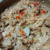 アサリとプチトマトのパエリア風