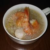 エビとキノコのスープ