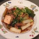 豚肉と白ネギの甘辛炒め煮