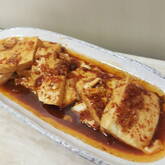 ピリ辛蒸し豆腐