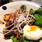 揚げサンマの香味ネギソース