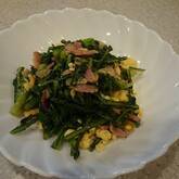 モリモリ食べられる！春菊のガーリック炒め