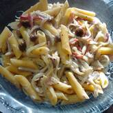 キノコのクリームペンネ