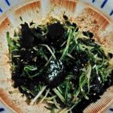 簡単常備菜！水菜のナムル にんにくの香りが食欲そそる