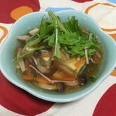 たっぷり野菜あんかけの揚げ出し豆腐