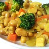 鶏むね肉と大豆のカレー煮