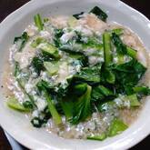 小松菜の淡雪あんかけ