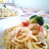 濃厚なコク！クリームパスタの作り方 カニ缶で簡単 by森岡 恵さん