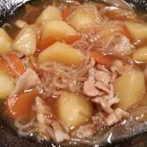 豚肉で肉ジャガ